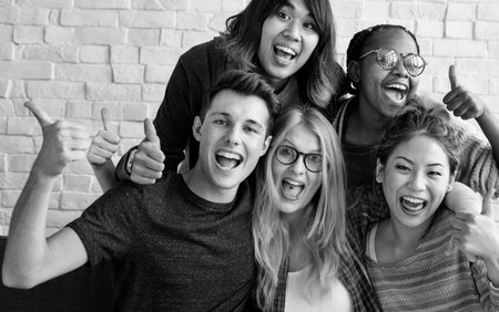 Diversity Students Friends Happiness Concept