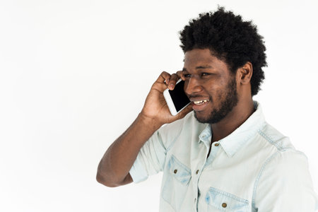 Male Calling Communication Technology Concept