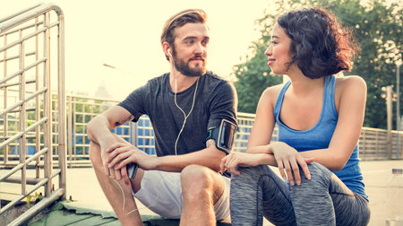 Workout Sport Fitness Exercise Runner Couple Concept