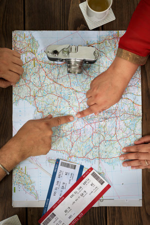 Indian Couple Planning Trip Concept