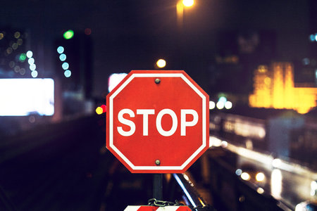 Stop Street Traffic Regulations Sign Concept