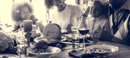Family Together Christmas Celebration Concept