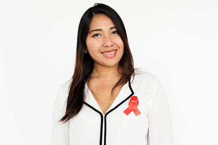 Charming Female Standing Smiling Concept