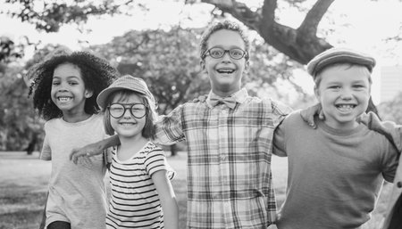 Casual Children Cheerful Cute Friends Kids Joy Concept