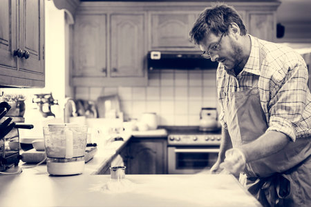 Preparing Scone Dough Pressing Concept