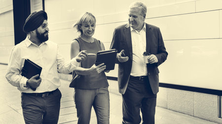 Business People Walking Together Concept