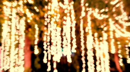 Blurred Bright Light Celebration Festive Concept