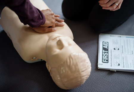 CPR First Aid Training Concept
