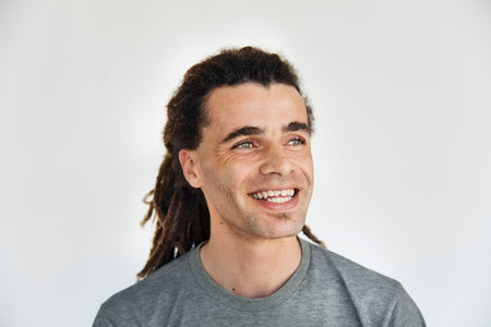 Man Smiling Happiness Carefree Emotional Expression Concept