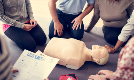 CPR First Aid Training Concept