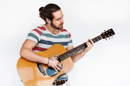 Man Cheerful Studio Portrait Concept