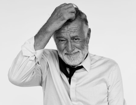 Man Serious Studio Portrait Concept