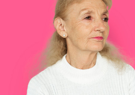 Woman Serious Studio Portrait Concept