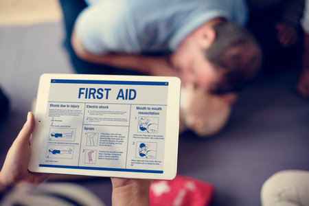 CPR First Aid Training Concept