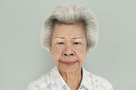 Woman Serious Studio Portrait Concept