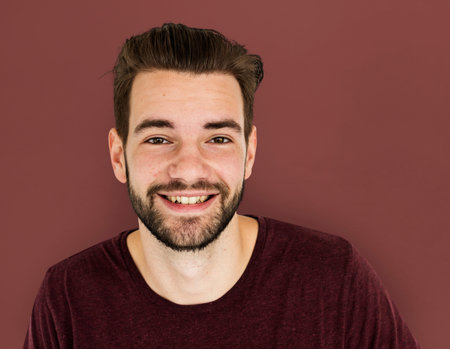 Adult Man Nutural Confident Portrait Concept