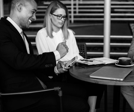 Business People Men Women Talking Break