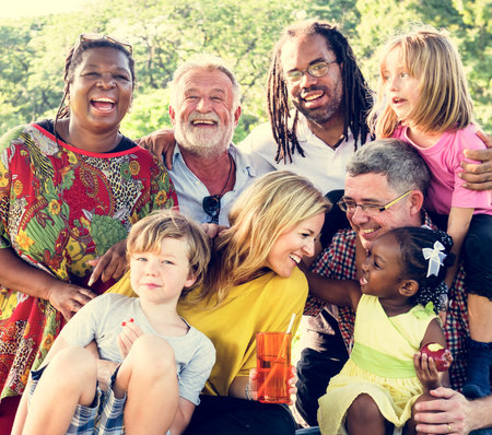 Family Picnic Outdoors Togetherness Relaxation Concept