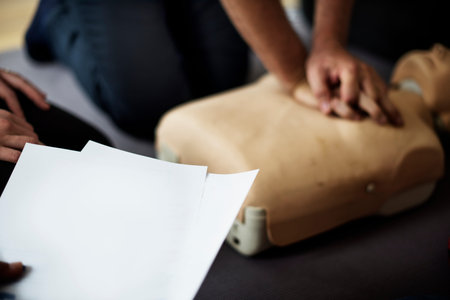 CPR First Aid Training Concept