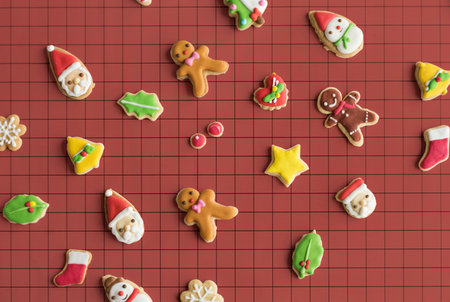 Gingerbread Christmas Decorated Cookies