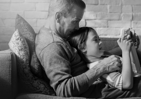 Father Daughter Spend Time Holiday Togetherness