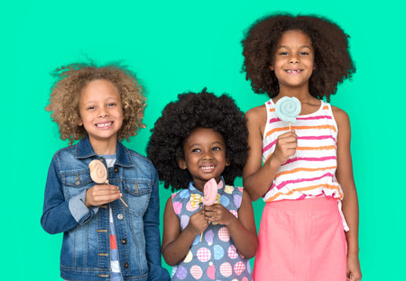 Young Children Smiling Friends Sweet