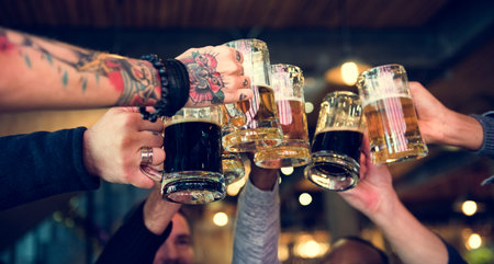 Hands Hold Beverage Beers Bottle Cheers