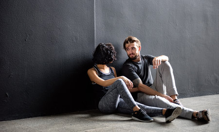Couple Healthy Trainer Workout Athletic Fit Gym Concept