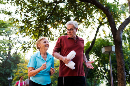 Senior Adult Couple Exercise Fitness Strength