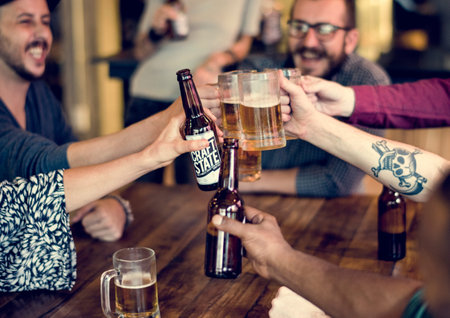 Hands Hold Beverage Beers Bottle Cheers