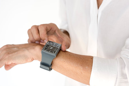 Hands Touch Wristwatch Time Waiting