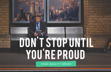 Don't Stop Goal Inspiration Business Guy