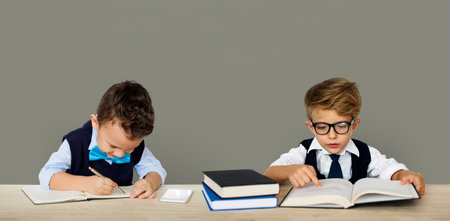 Little Children Posing Working Adult