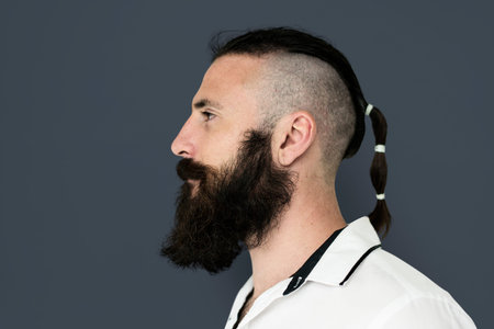 Man Side View Facial Hair