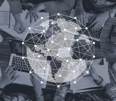 Network links global graphic design