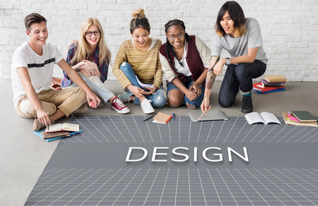 Web Design Layout Simulation Graphic