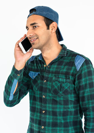 Man Cheerful Studio Portrait Concept