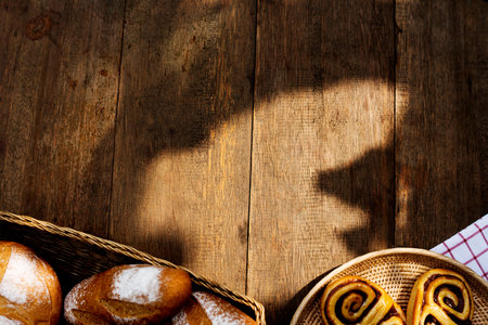 Variation of homemade baked pastry cuisine