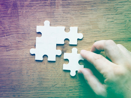 Jigsaw Puzzle Together Partnership Teamwork