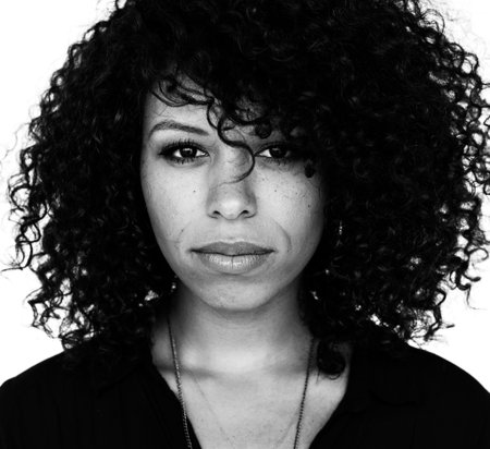African descent woman is in a shoot