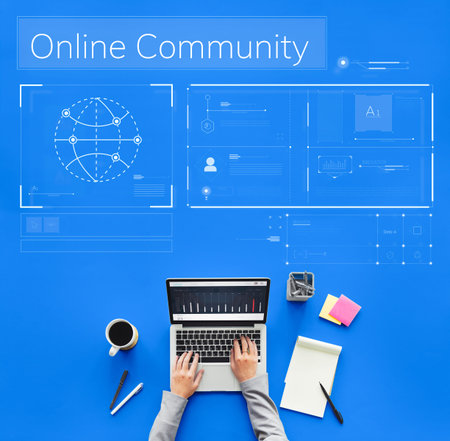 Digital Online Community Internet Concept