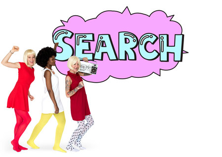 Search Speech Bubble Online Information Networking Concept