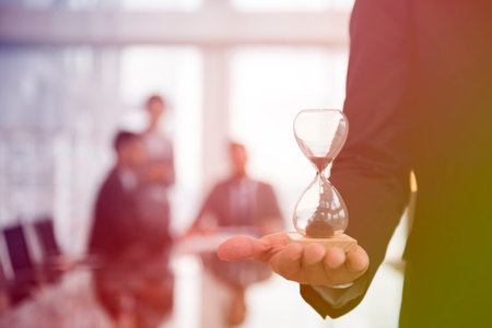 Business Man Hour Glass Time