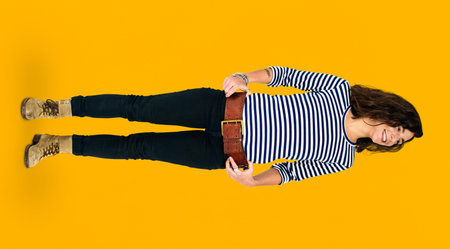 Woman Smiling Happiness Casual Studio Portrait