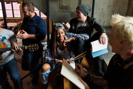 Music Band Rehearsal Friendship Together