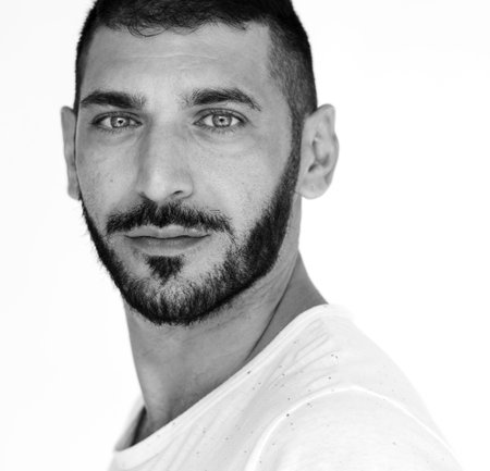 Middle Eastern Man Casual Studio Portrait