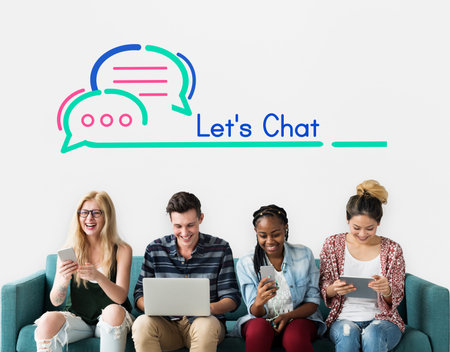 People with chatting concept