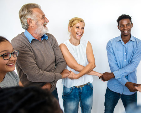 Diverse People Together Teamwork Partnership