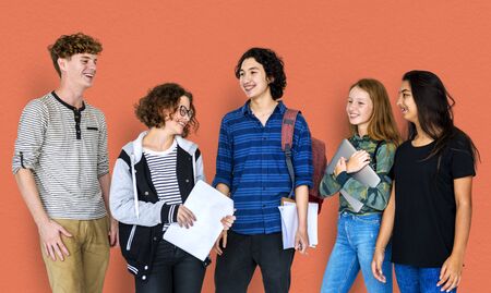 Group of Diverse Students Friendship Together Studio Portrait
