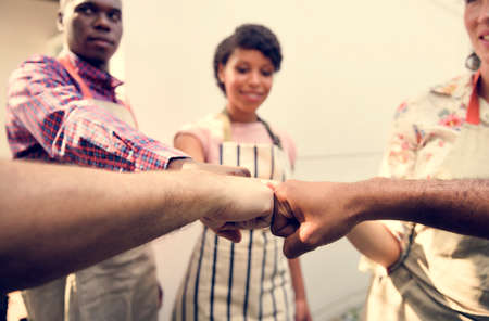 Group of Diverse People Hands Out Together Teamwork